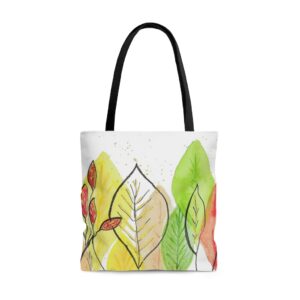 Mid-Century Modern Autumn Leaves Tote Bag