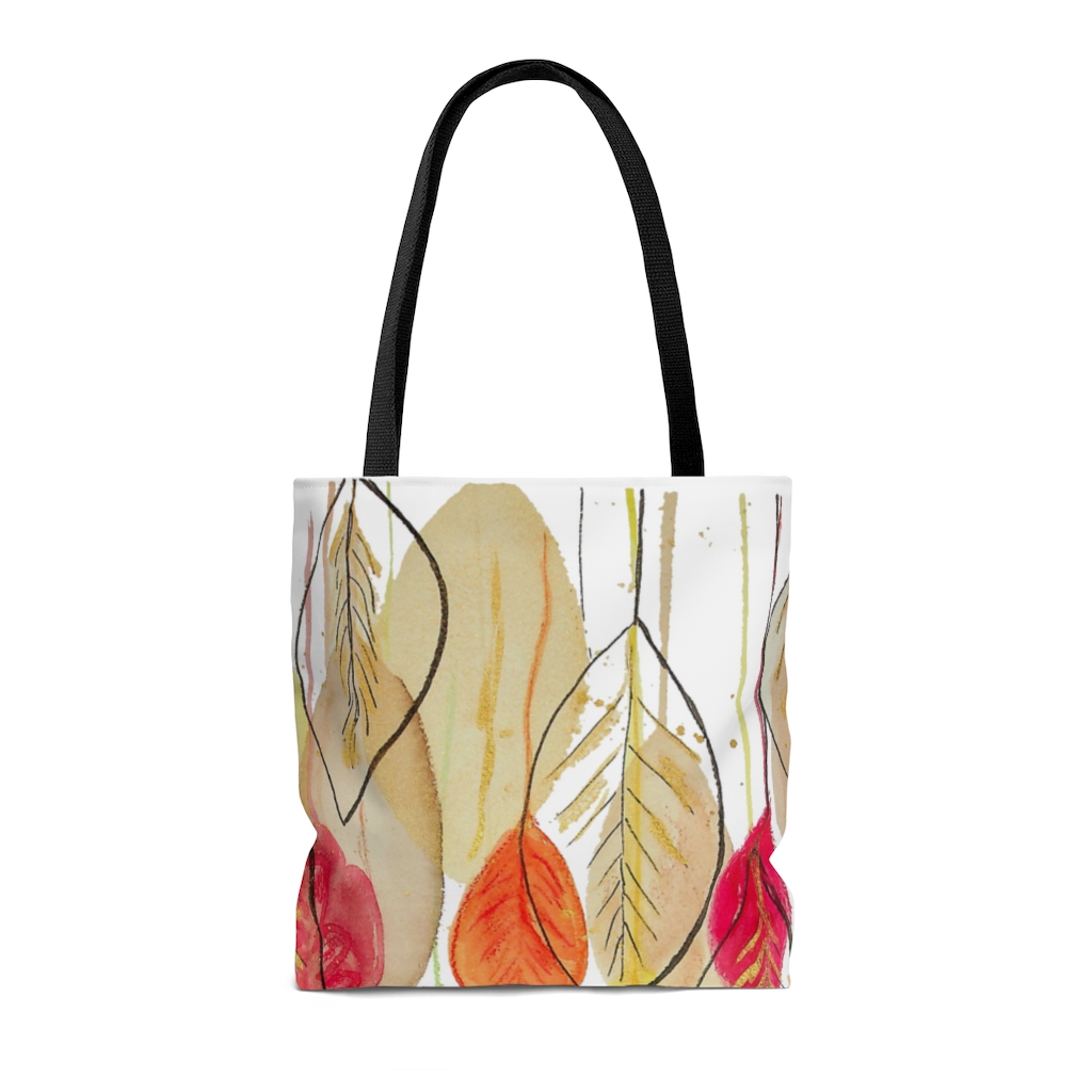 Mid-Century Modern Autumn Leaves Tote Bag - Image 5
