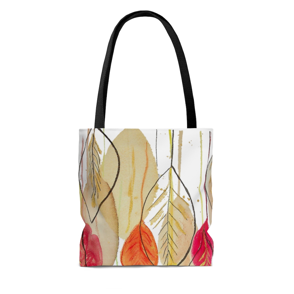 Mid-Century Modern Autumn Leaves Tote Bag - Image 4