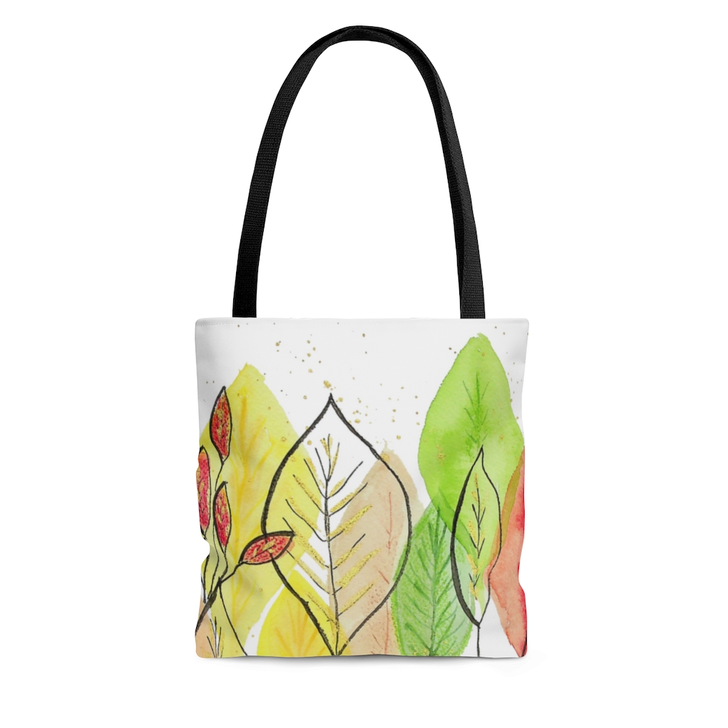 Mid-Century Modern Autumn Leaves Tote Bag - Image 3