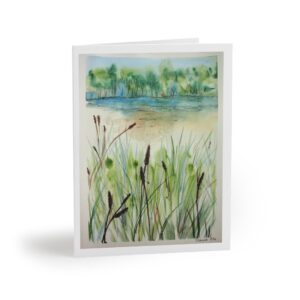 Cat Tail Marsh Greeting Cards
