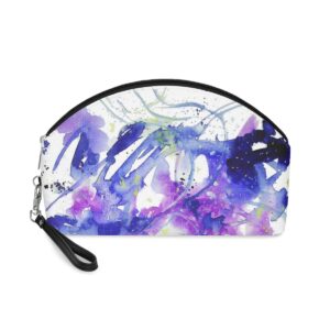 Blue Abstract Makeup Bag - 6.3" × 9.4" × 3.3''
