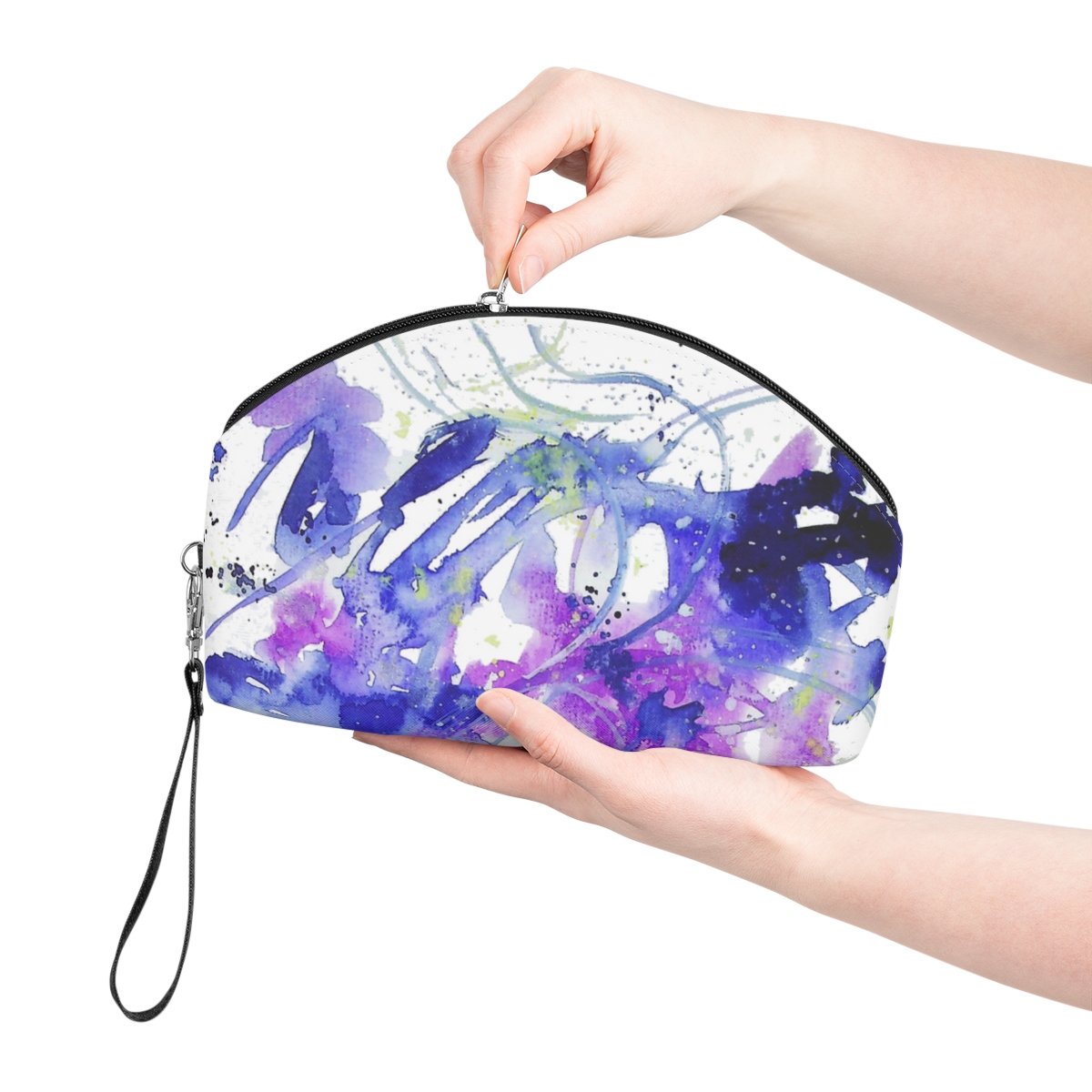 Blue Abstract Makeup Bag - Image 6