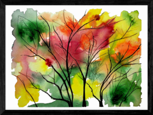 Colorful Leaves and Tree Modern Style