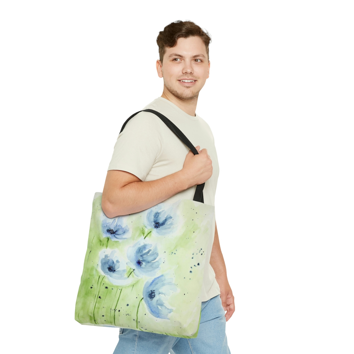 Blue Poppies Tote Bag - Image 11