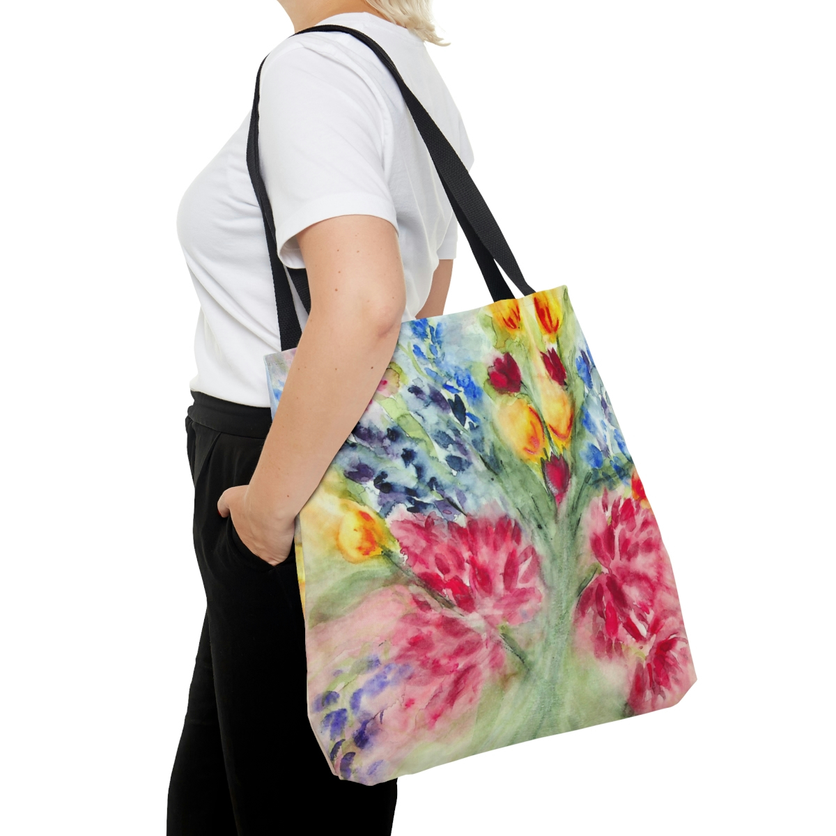 Abstract Floral Wash Tote Bag - Image 12