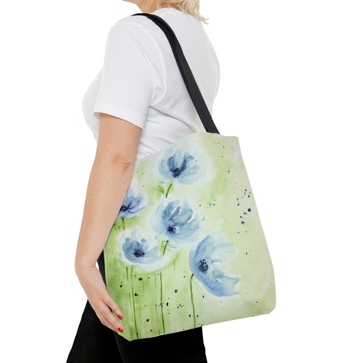 Blue Poppies Tote Bag - Image 4