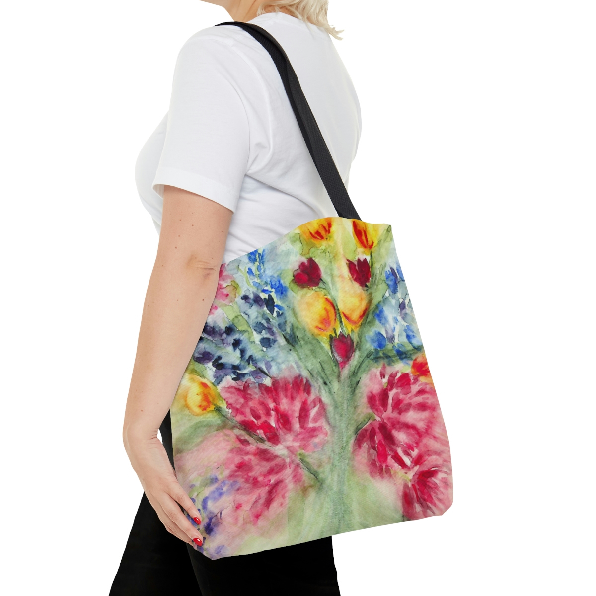 Abstract Floral Wash Tote Bag - Image 8