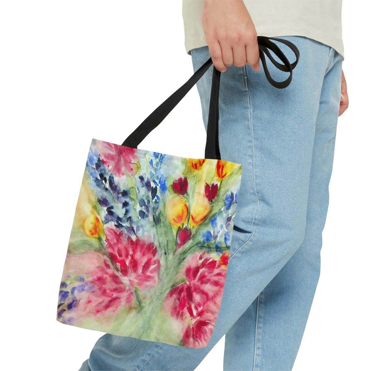 Abstract Floral Wash Tote Bag - Image 4