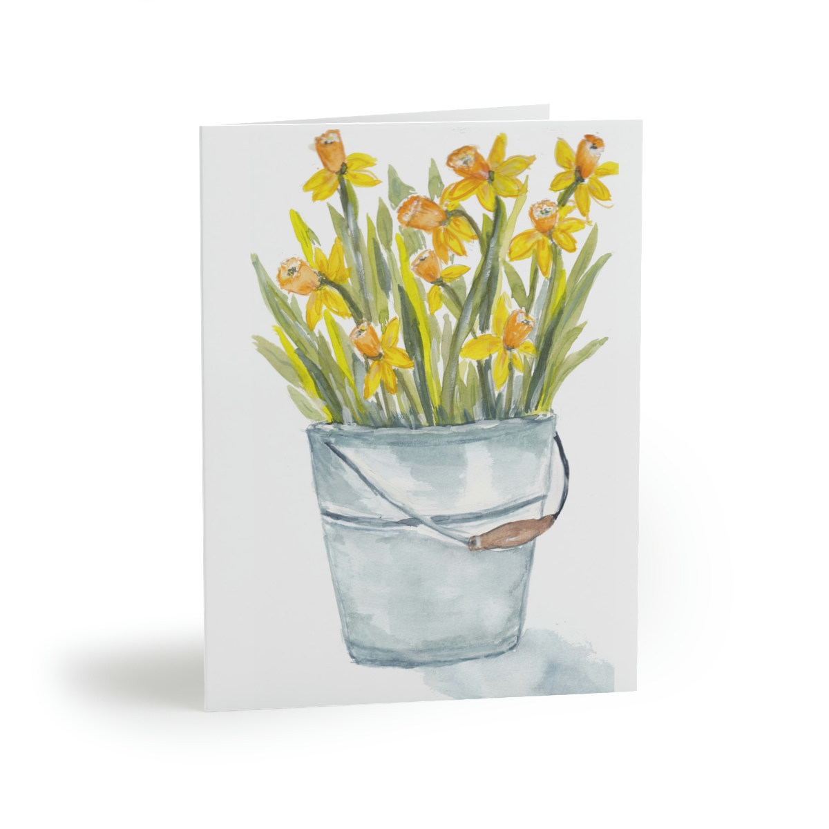 Daffodils Growing in a Pail - Greeting Cards - Image 9