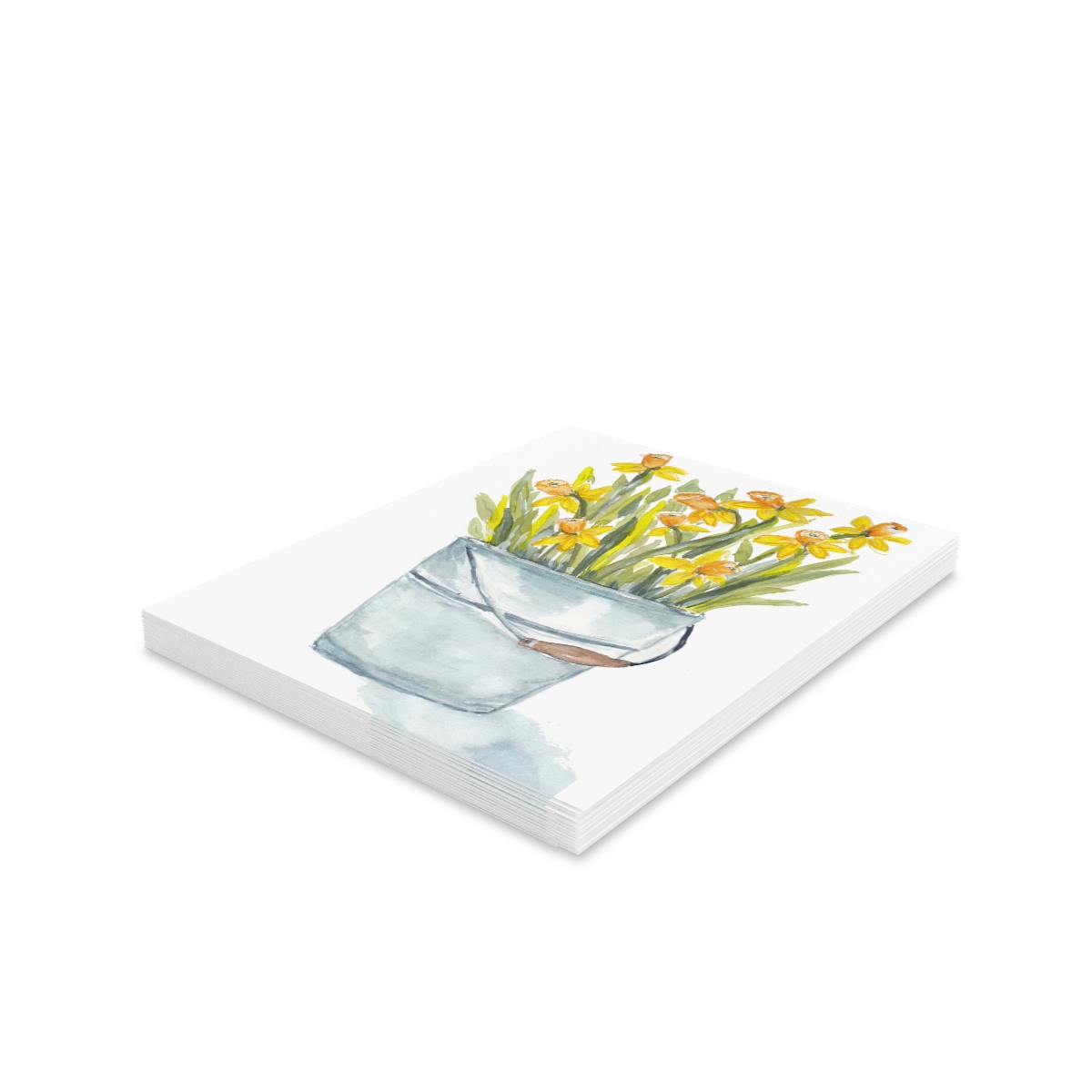 Daffodils Growing in a Pail - Greeting Cards - Image 10