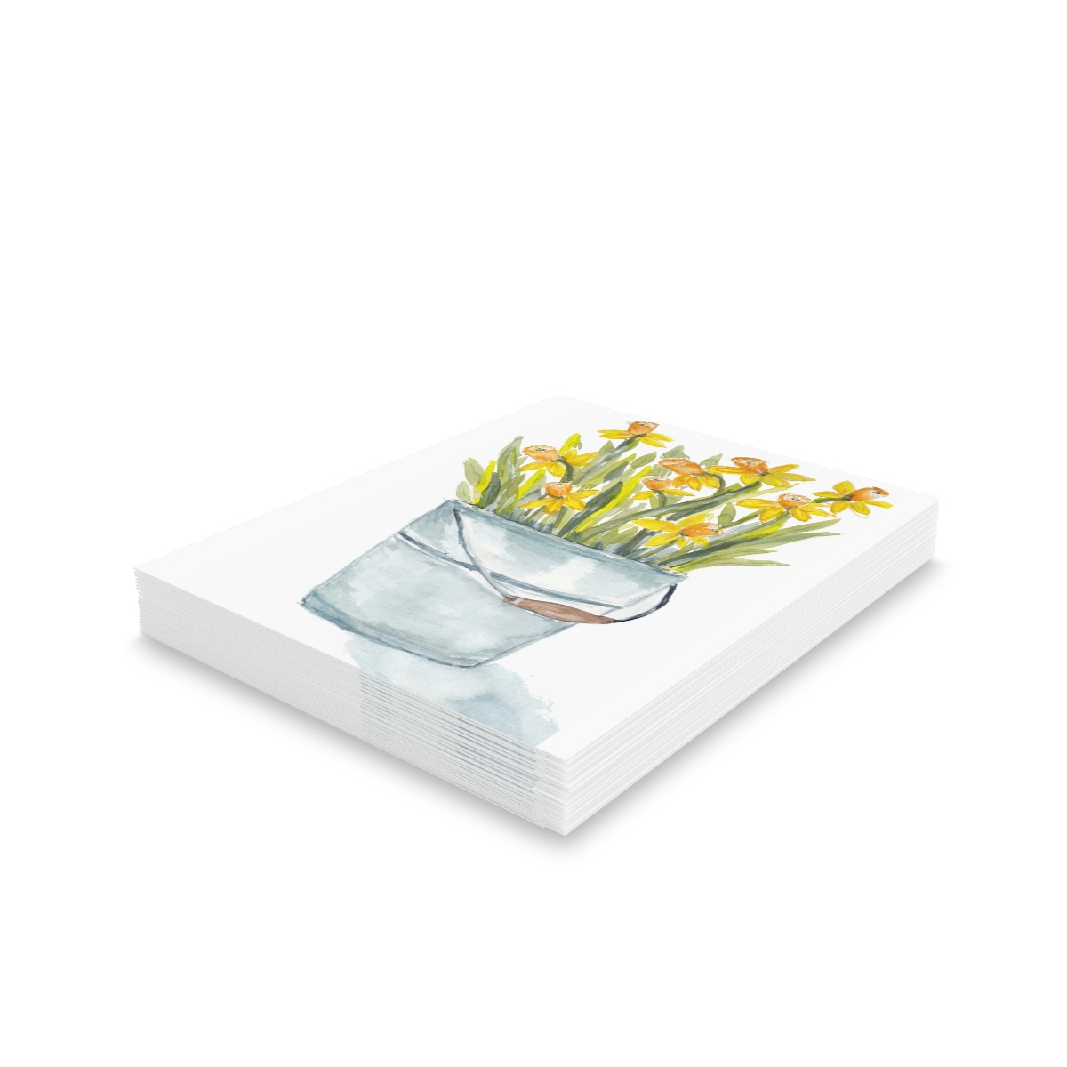 Daffodils Growing in a Pail - Greeting Cards - Image 18