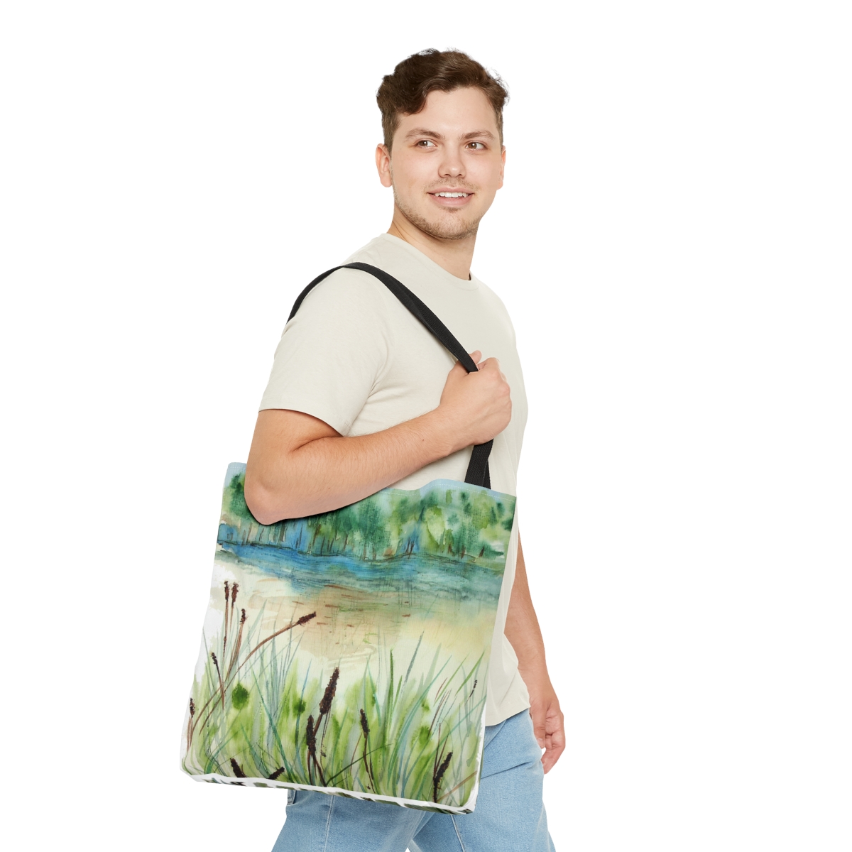 Cat Tail Marsh Tote Bag - Image 3