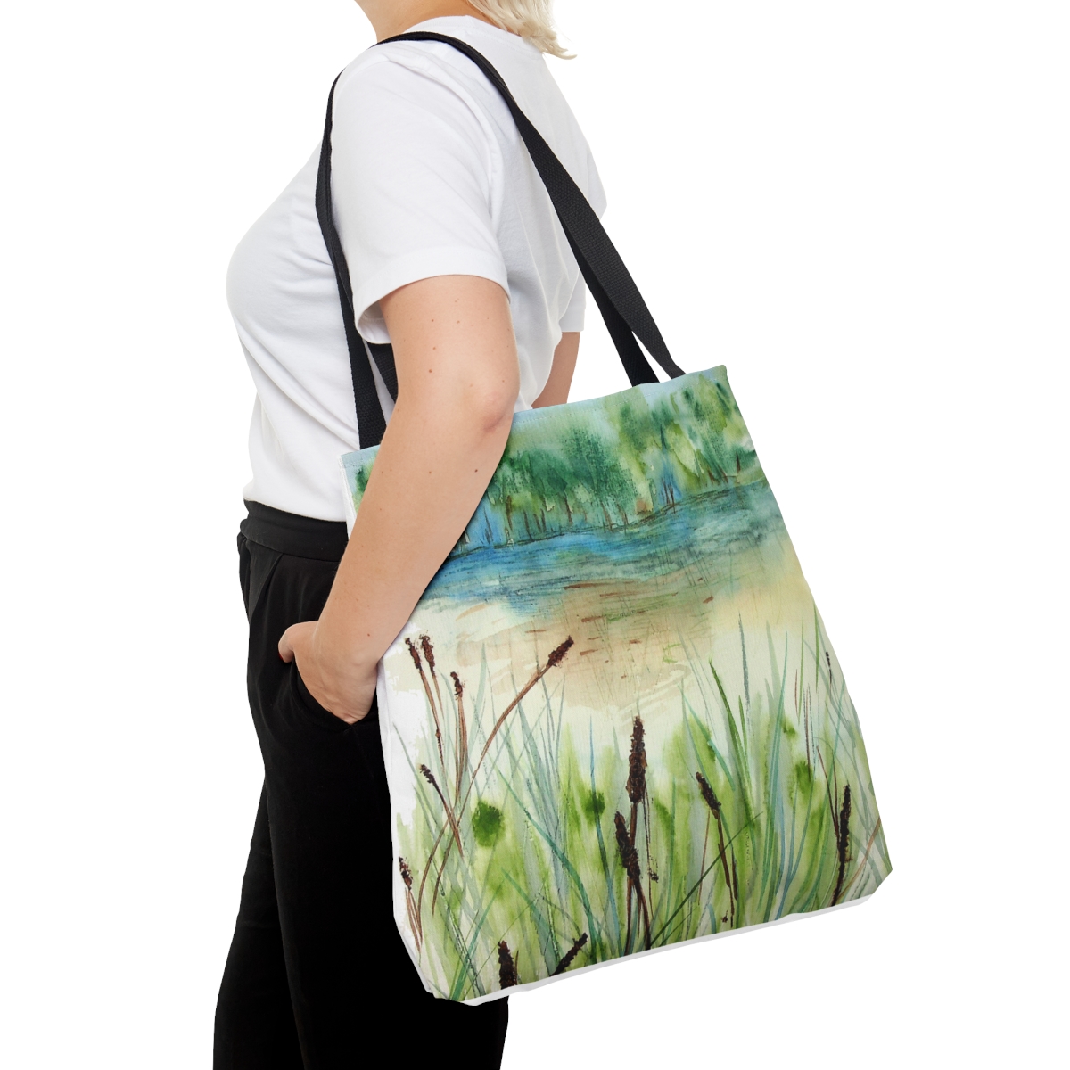 Cat Tail Marsh Tote Bag - Image 4