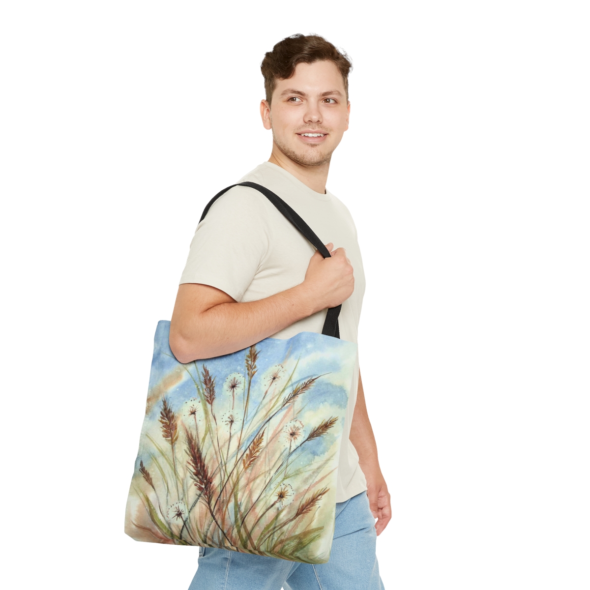 Dandelions and Wild Grass Tote Bag - Image 3