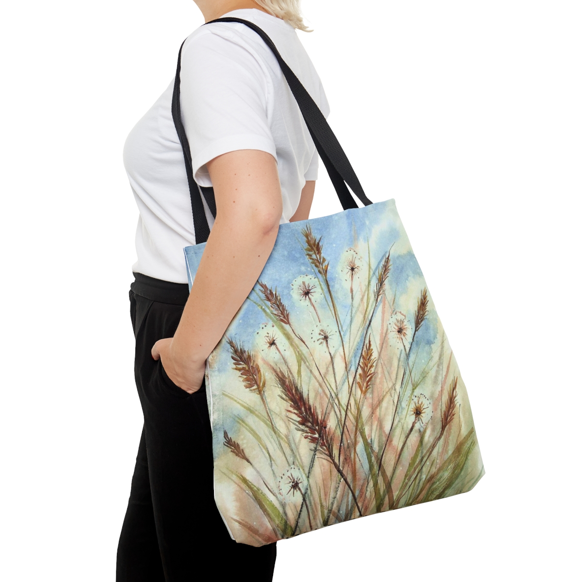 Dandelions and Wild Grass Tote Bag - Image 4
