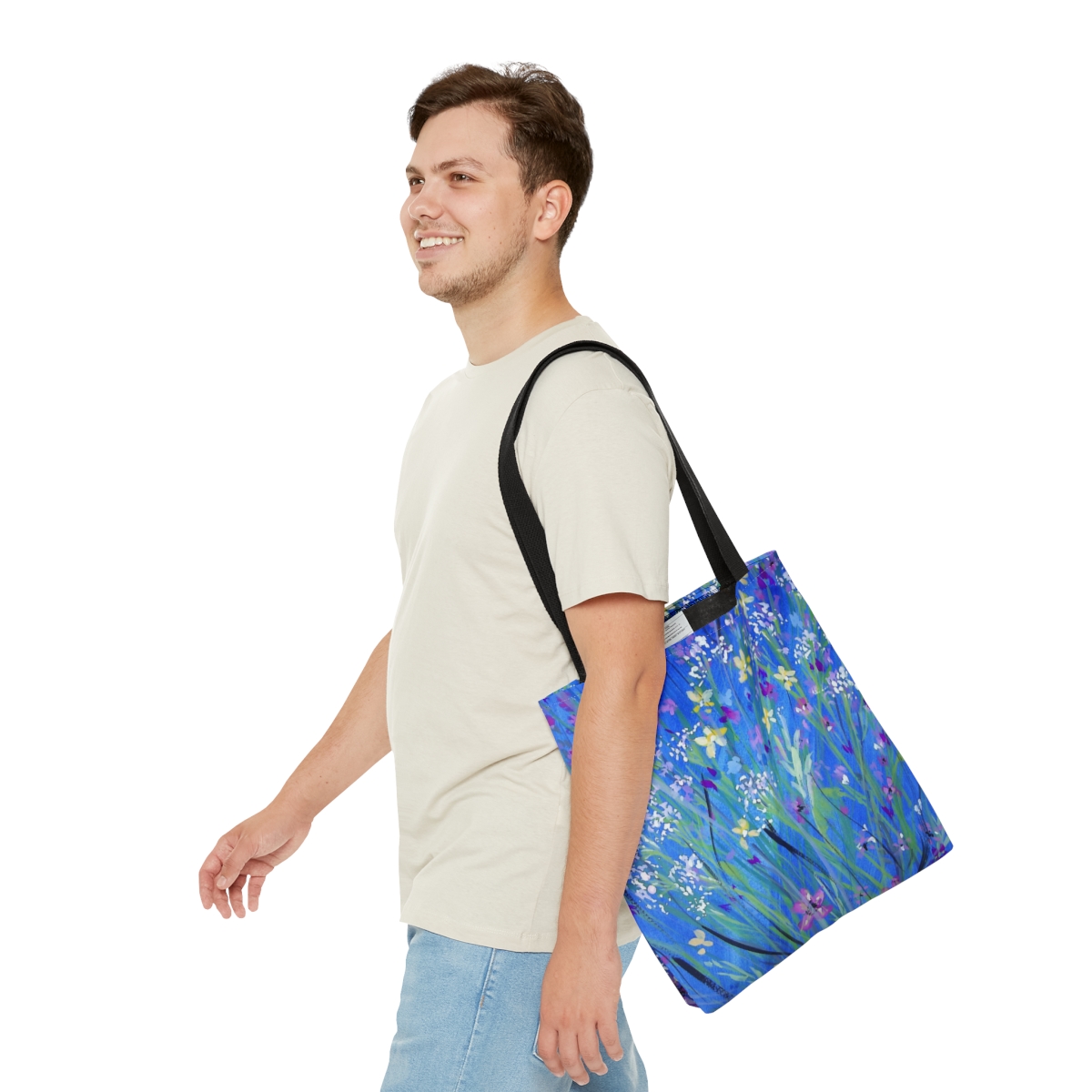 Wildflowers On Blue - Tote Bag - Image 7