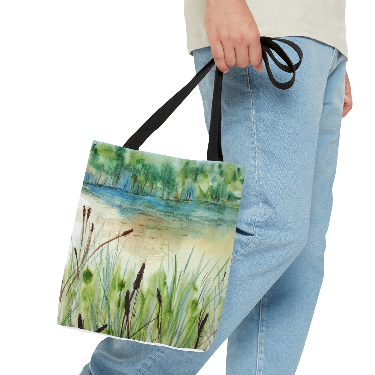 Cat Tail Marsh Tote Bag - Image 8