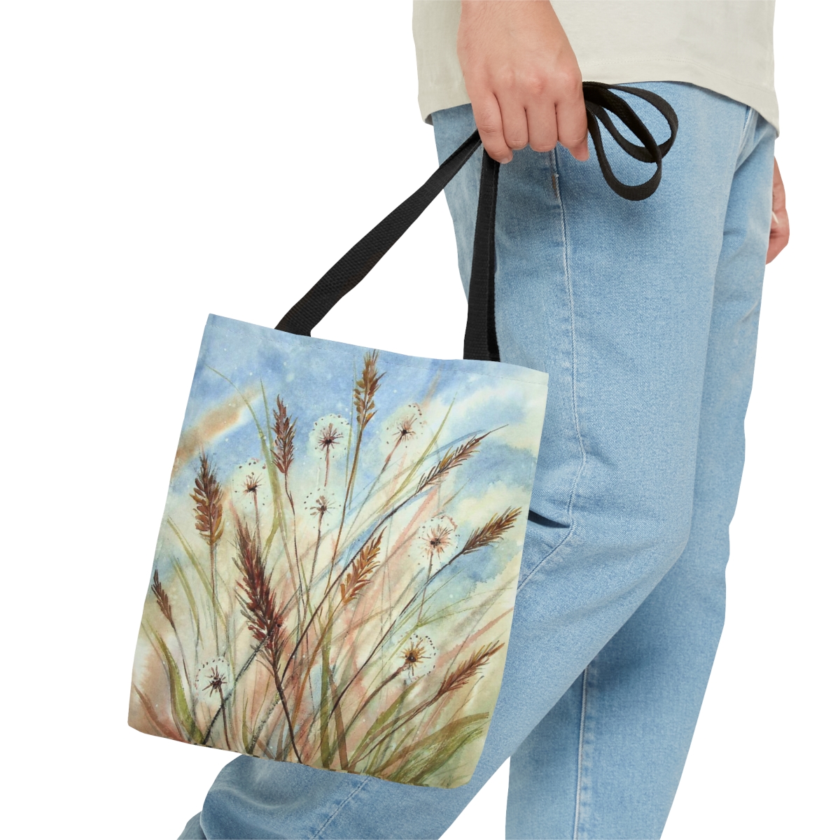 Dandelions and Wild Grass Tote Bag - Image 8