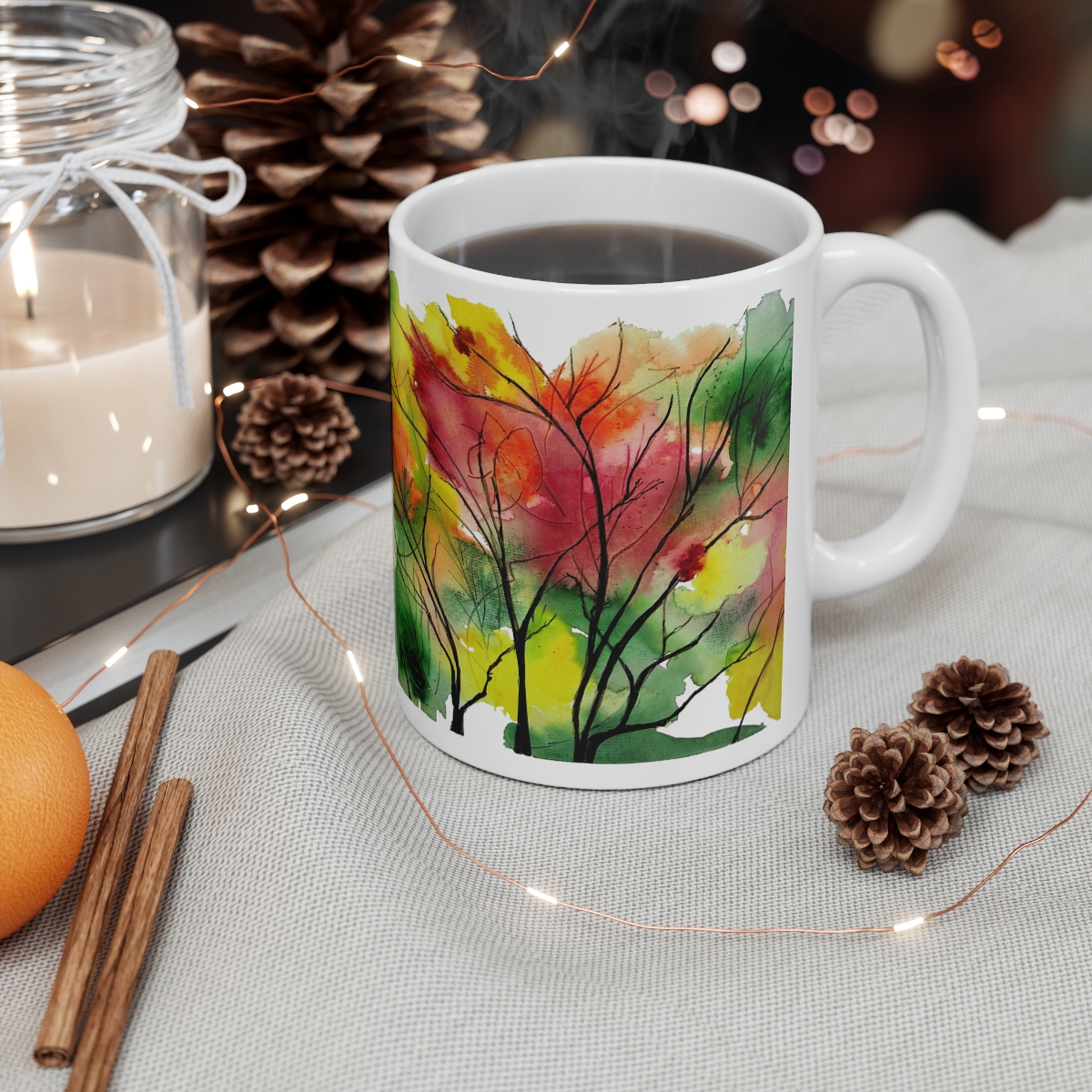 Is It Leaves or Are They Trees Ceramic Mug 11oz - Image 4
