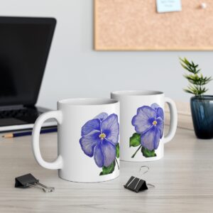 Purple Pansey Ceramic Mug 11oz
