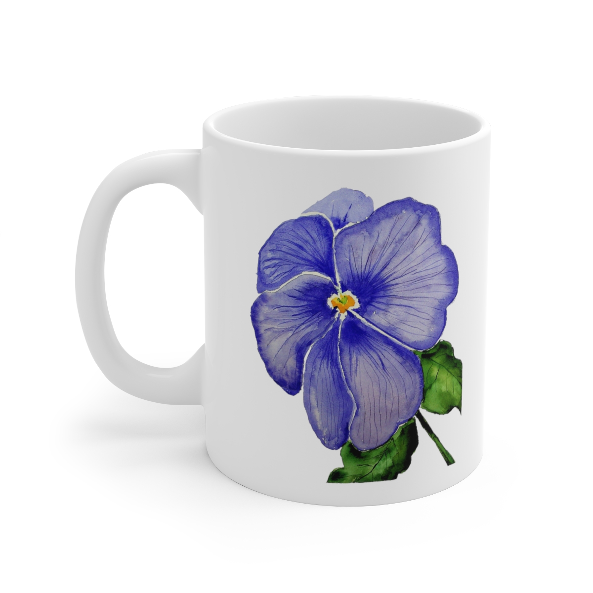 Purple Pansey Ceramic Mug 11oz - Image 3
