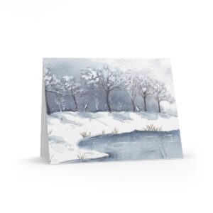 Snowy Lake Shore