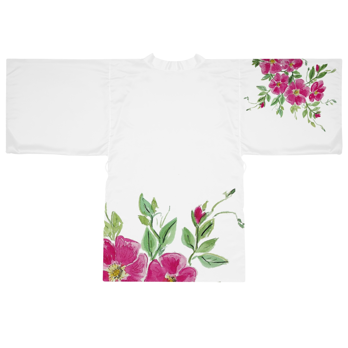 Summer Roses - Long Sleeve Kimono Robe - Image 6