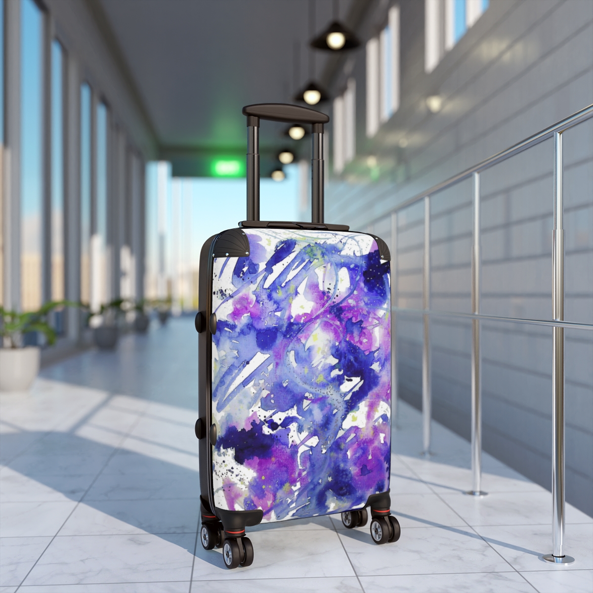 Blue Abstract Suitcase - Image 13