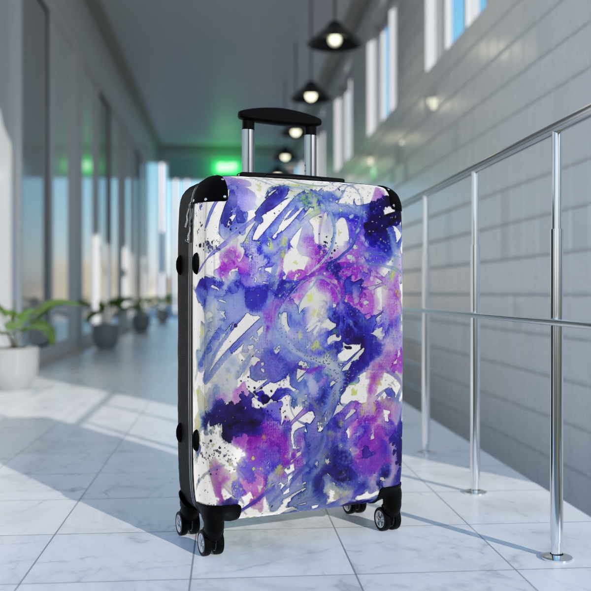 Blue Abstract Suitcase - Image 22