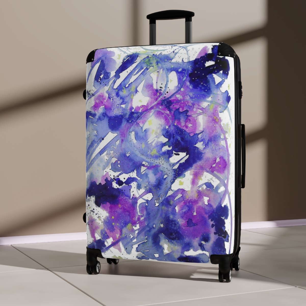 Blue Abstract Suitcase - Image 4