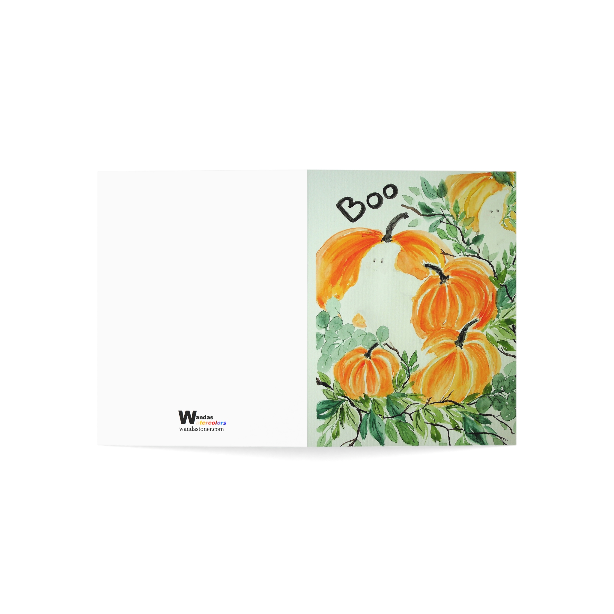 Whimsical Halloween Greeting Cards - Boo Pumpkin Collection | Fall, Thanksgiving, Autumn Decor, Handwritten Notes, Unique Card Set - Image 3