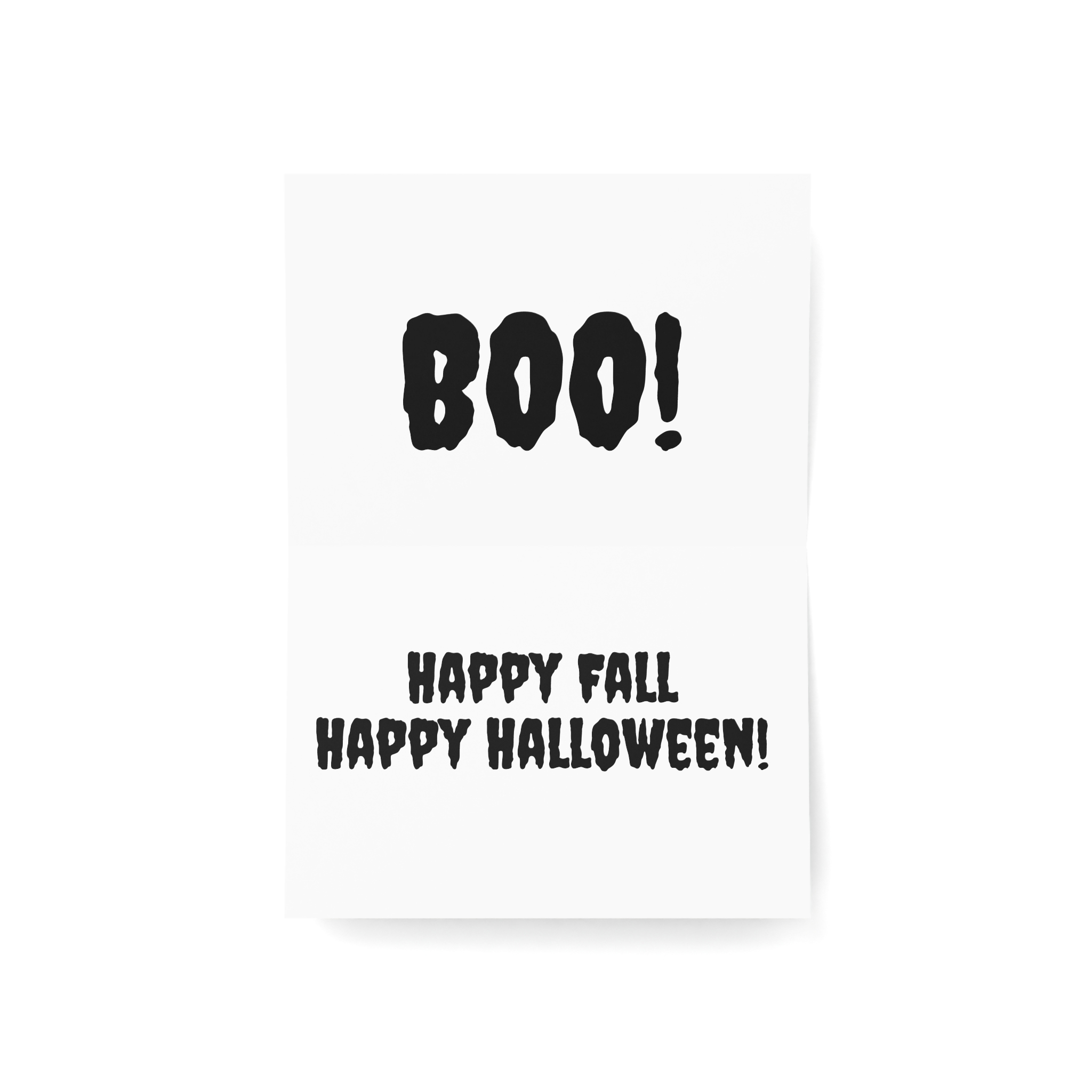 Fall Watercolor BOO Greeting Cards — Orange Blooms (Pack of 1, 10, 30, 50) - Image 3